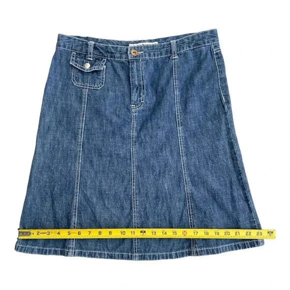 Tommy Hilfiger Denim A-line Hi-low Skirt. sz 8 - Picture 10 of 12